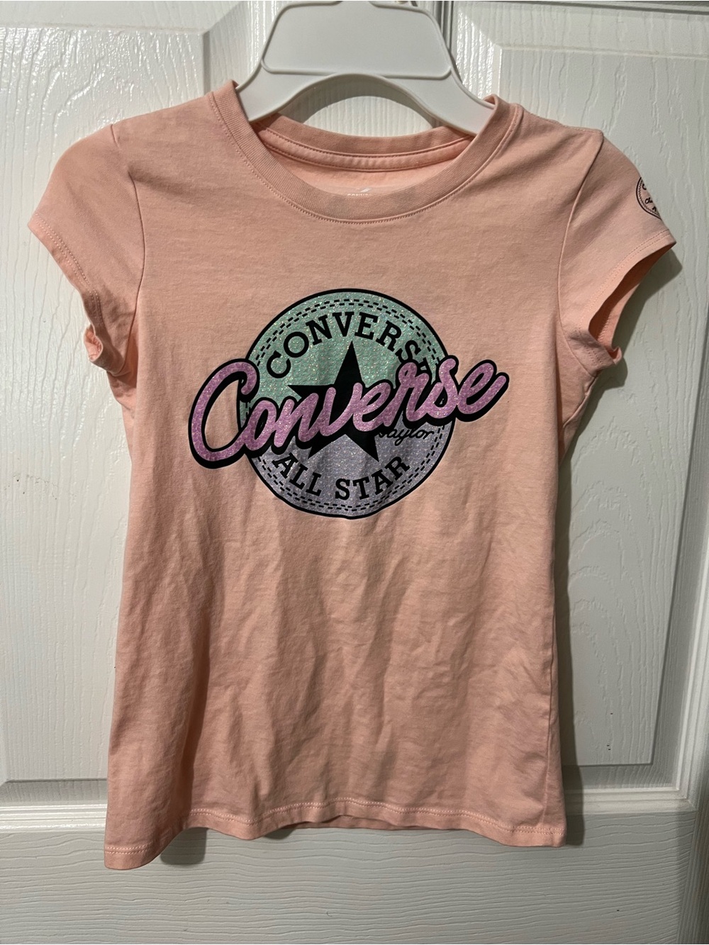 Converse Pink Graphic Tee with Mint Accent